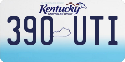 KY license plate 390UTI