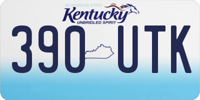 KY license plate 390UTK