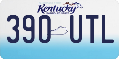 KY license plate 390UTL