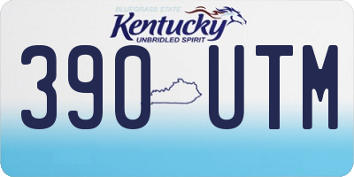 KY license plate 390UTM