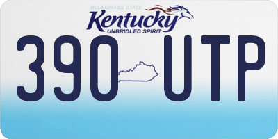 KY license plate 390UTP