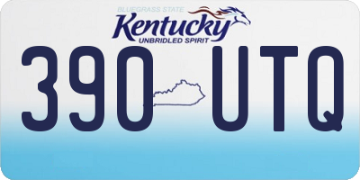 KY license plate 390UTQ