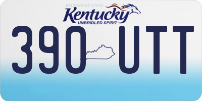 KY license plate 390UTT