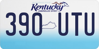 KY license plate 390UTU