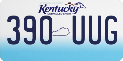KY license plate 390UUG