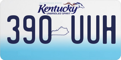 KY license plate 390UUH