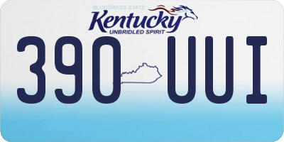 KY license plate 390UUI