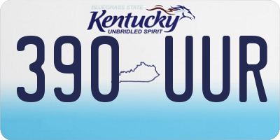 KY license plate 390UUR