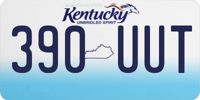 KY license plate 390UUT