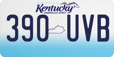 KY license plate 390UVB