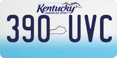 KY license plate 390UVC