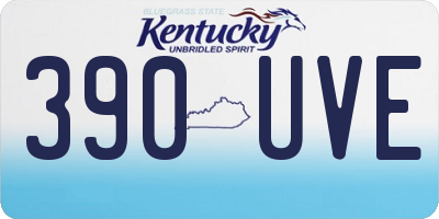 KY license plate 390UVE