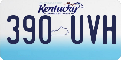 KY license plate 390UVH