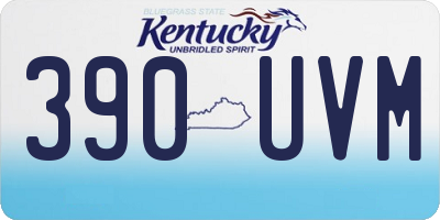 KY license plate 390UVM