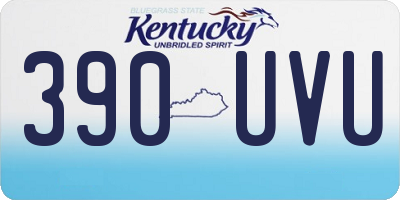 KY license plate 390UVU