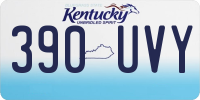 KY license plate 390UVY