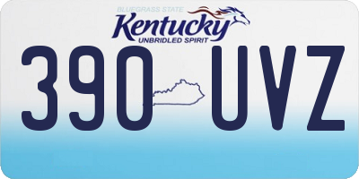 KY license plate 390UVZ