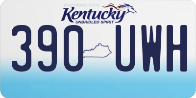 KY license plate 390UWH