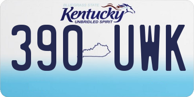 KY license plate 390UWK
