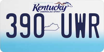 KY license plate 390UWR