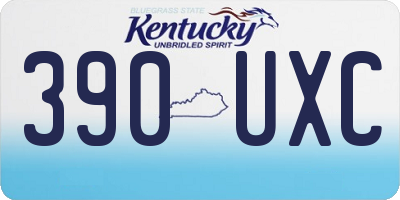KY license plate 390UXC