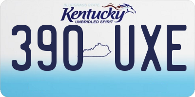 KY license plate 390UXE