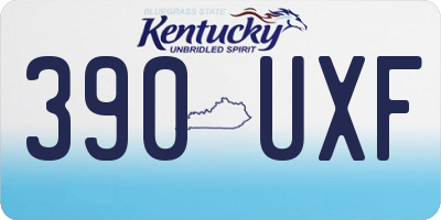 KY license plate 390UXF