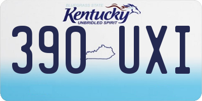 KY license plate 390UXI