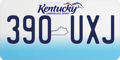 KY license plate 390UXJ