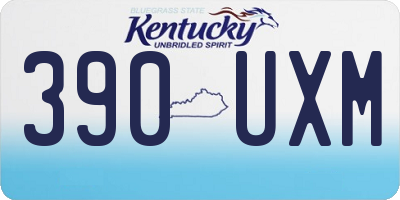 KY license plate 390UXM