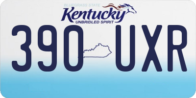 KY license plate 390UXR