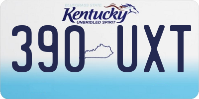 KY license plate 390UXT