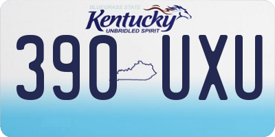 KY license plate 390UXU