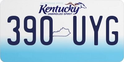 KY license plate 390UYG