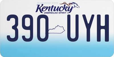KY license plate 390UYH