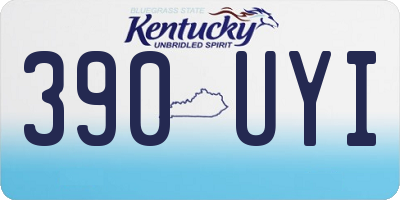 KY license plate 390UYI
