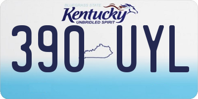 KY license plate 390UYL