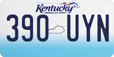 KY license plate 390UYN