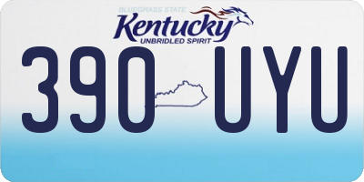 KY license plate 390UYU