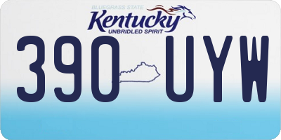 KY license plate 390UYW