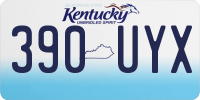 KY license plate 390UYX