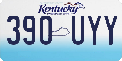 KY license plate 390UYY