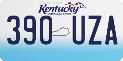 KY license plate 390UZA