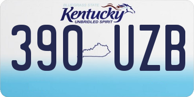 KY license plate 390UZB