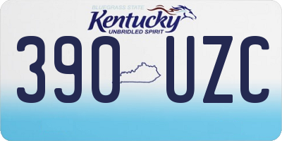 KY license plate 390UZC