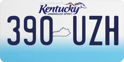 KY license plate 390UZH