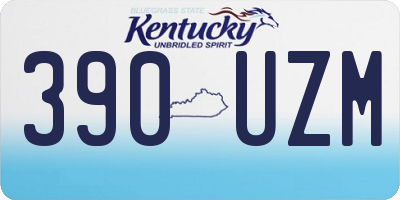 KY license plate 390UZM