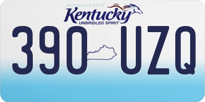 KY license plate 390UZQ