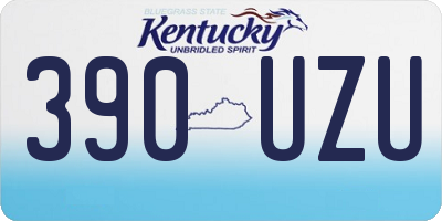 KY license plate 390UZU