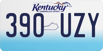 KY license plate 390UZY